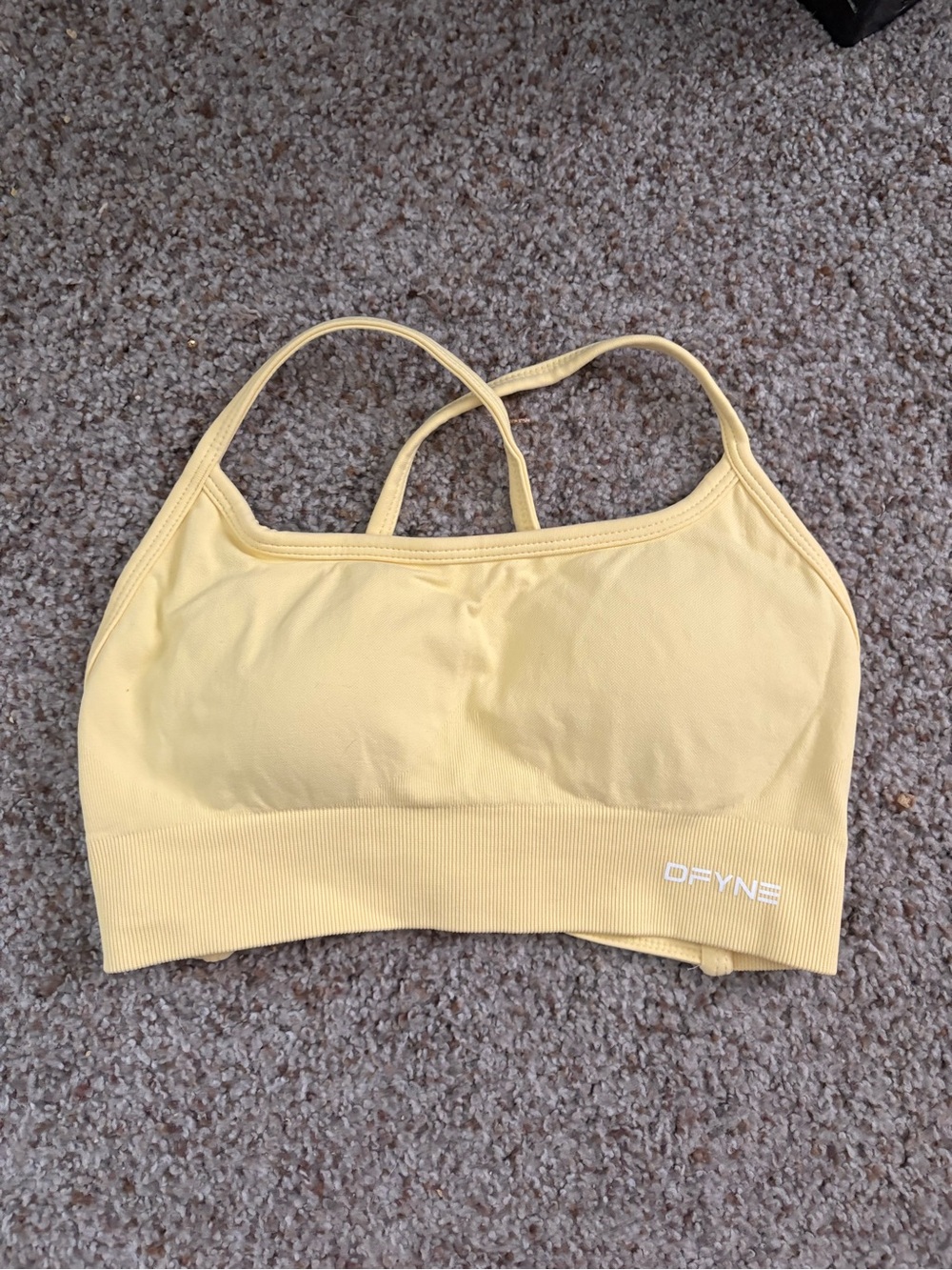 Yellow Seamless Sports Bra